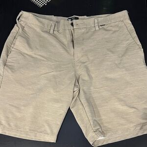 Hurley Men's Tan Flat Front Shorts